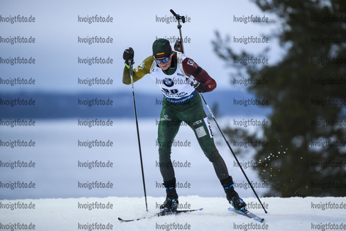12.03.2020, xkvx, Biathlon IBU Weltcup Kontiolathi, Sprint Herren, v.l. Tomas Kaukenas (Lithuania) in aktion / in action competes