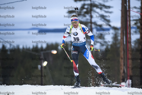 12.03.2020, xkvx, Biathlon IBU Weltcup Kontiolathi, Sprint Herren, v.l. Tomas Krupcik (Czech Republic) in aktion / in action competes