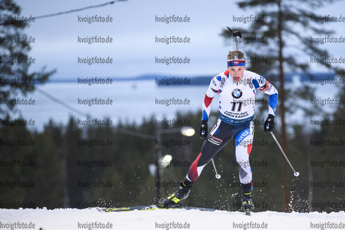 12.03.2020, xkvx, Biathlon IBU Weltcup Kontiolathi, Sprint Herren, v.l. Jakub Stvrtecky (Czech Republic) in aktion / in action competes