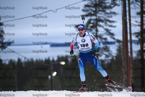 12.03.2020, xkvx, Biathlon IBU Weltcup Kontiolathi, Sprint Herren, v.l. Martin Jaeger (Switzerland) in aktion / in action competes