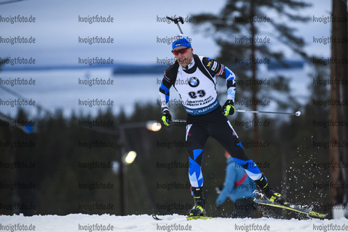 12.03.2020, xkvx, Biathlon IBU Weltcup Kontiolathi, Sprint Herren, v.l. Kalev Ermits (Estonia) in aktion / in action competes