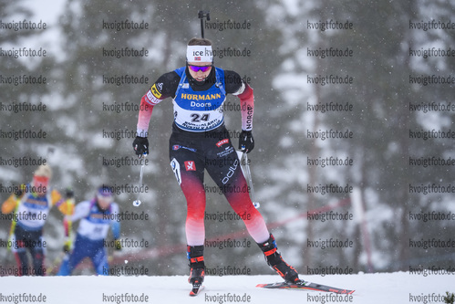 13.03.2020, xkvx, Biathlon IBU Weltcup Kontiolathi, Sprint Damen, v.l. Synnoeve Solemdal (Norway) in aktion / in action competes