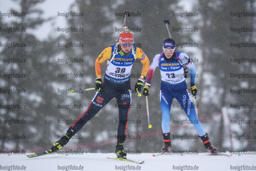 13.03.2020, xkvx, Biathlon IBU Weltcup Kontiolathi, Sprint Damen, v.l. Karolin Horchler (Germany) in aktion / in action competes