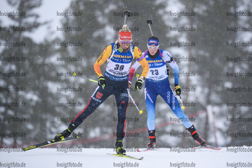 13.03.2020, xkvx, Biathlon IBU Weltcup Kontiolathi, Sprint Damen, v.l. Karolin Horchler (Germany) in aktion / in action competes