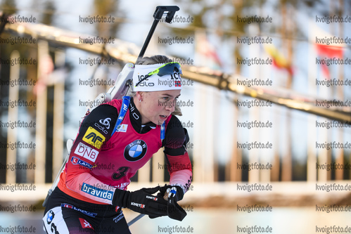 14.03.2020, xkvx, Biathlon IBU Weltcup Kontiolathi, Verfolgung Damen, v.l. Tiril Eckhoff (Norway) in aktion / in action competes