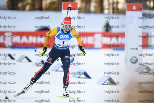 14.03.2020, xkvx, Biathlon IBU Weltcup Kontiolathi, Verfolgung Damen, v.l. Denise Herrmann (Germany) im Ziel / in the finish
