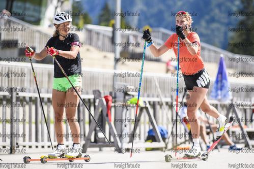 14.07.2020, xkvx, Biathlon Training Ruhpolding, v.l. Isabel Neugebauer, Johanna Puff  