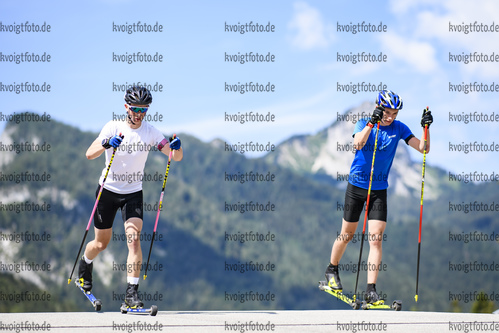 14.07.2020, xkvx, Biathlon Training Ruhpolding, v.l. Andreas Hobmaier, Valentin Lagler  