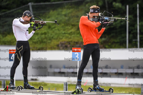 05.08.2020, xkvx, Biathlon Training Ruhpolding, v.l. Florian Hollandt, Dominic Schmuck  