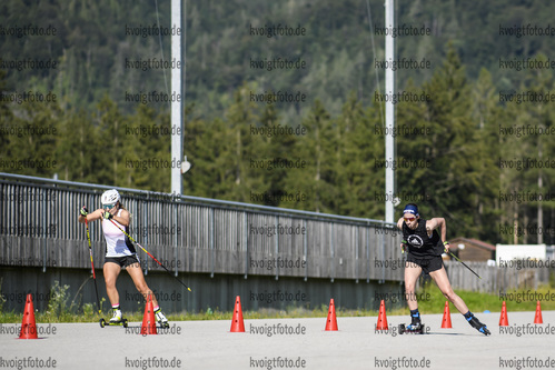 07.08.2020, xkvx, Biathlon Training Ruhpolding, v.l. Stefanie Scherer, Vanessa Voigt  