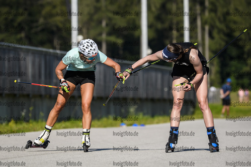 07.08.2020, xkvx, Biathlon Training Ruhpolding, v.l. Sophia Schneider, Vanessa Voigt  