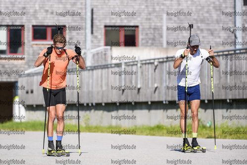 10.08.2020, xkvx, Biathlon Training Ruhpolding, v.l. Dominic Schmuck, Matthias Dorfer  
