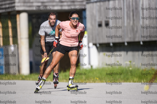10.08.2020, xkvx, Biathlon Training Ruhpolding, v.l. Trainer Tobias Reiter, Sophia Schneider  