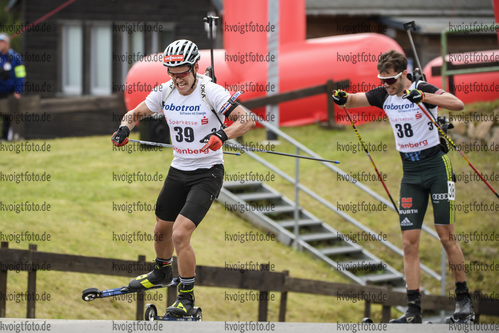 04.09.2020, xkvx, Biathlon Deutsche Meisterschaften Altenberg, Einzel Herren, v.l. Philipp Horn (Germany), Johannes Donhauser (Germany)  / 