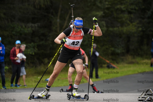 05.09.2020, xkvx, Biathlon Deutsche Meisterschaften Altenberg, Sprint Damen, v.l. Franziska Preuss (Germany)  / 