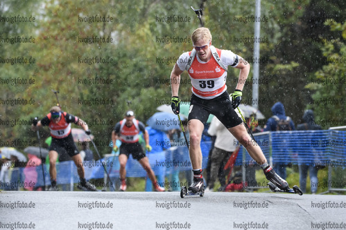05.09.2020, xkvx, Biathlon Deutsche Meisterschaften Altenberg, Sprint Herren, v.l. Roman Rees (Germany)  / 