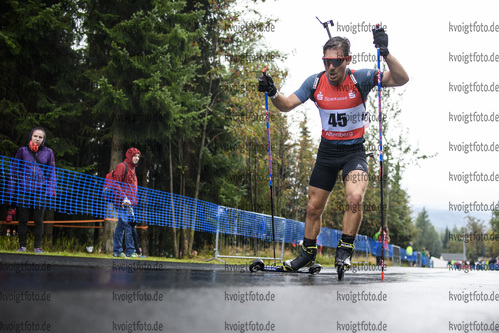 05.09.2020, xkvx, Biathlon Deutsche Meisterschaften Altenberg, Sprint Herren, v.l. Joscha Burkhalter (Switzerland)  / 