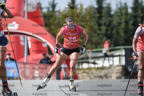 06.09.2020, xkvx, Biathlon Deutsche Meisterschaften Altenberg, Verfolgung Damen, v.l. Lara Vogl (Germany)  / 