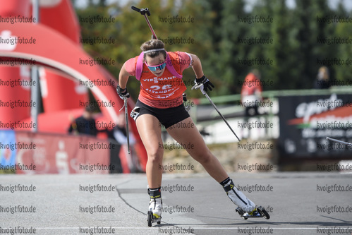 06.09.2020, xkvx, Biathlon Deutsche Meisterschaften Altenberg, Verfolgung Damen, v.l. Lara Vogl (Germany)  / 