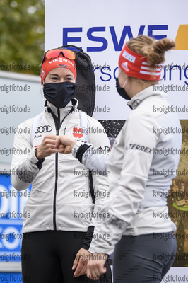 27.09.2020, xkvx, City Biathlon Wiesbaden 2020, v.l. Maren Hammerschmidt (Germany) und Janina Hettich (Germany)  / 