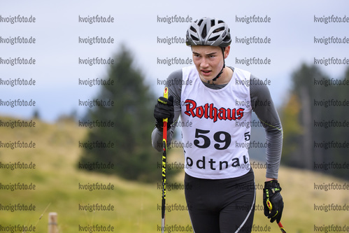 09.10.2020, xkvx, Biathlon, Deutschlandpokal Notschrei, Berglauf - maennlich, v.l. Moritz Goetschel