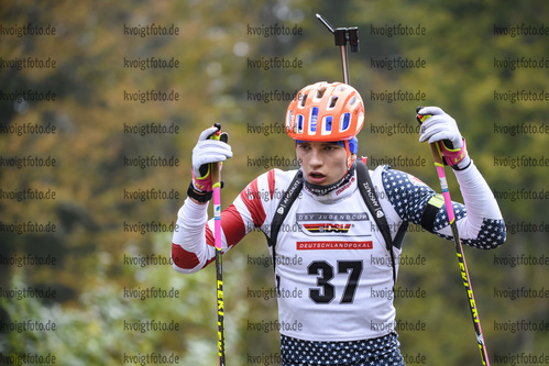 10.10.2020, xkvx, Biathlon, Deutschlandpokal Notschrei, Sprint - maennlich, v.l. Erik Hafenmair