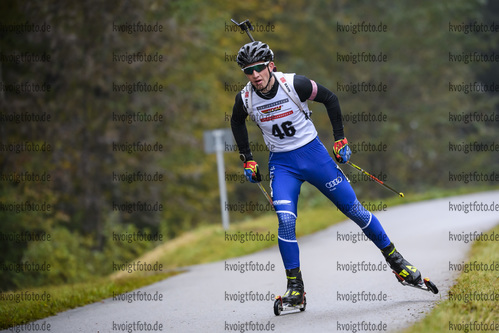 10.10.2020, xkvx, Biathlon, Deutschlandpokal Notschrei, Sprint - maennlich, v.l. Andreas Hobmaier