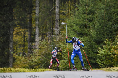 10.10.2020, xkvx, Biathlon, Deutschlandpokal Notschrei, Sprint - maennlich, v.l. David Bauer
