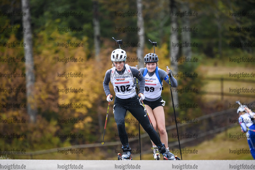 10.10.2020, xkvx, Biathlon, Deutschlandpokal Notschrei, Sprint - weiblich, v.l. Marlene Fichtner