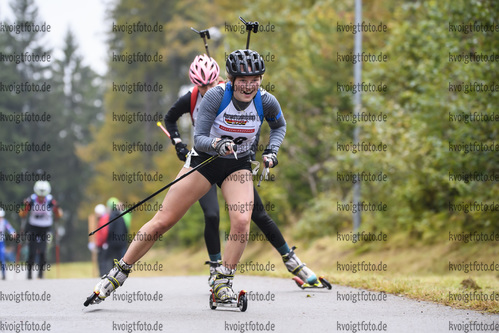 10.10.2020, xkvx, Biathlon, Deutschlandpokal Notschrei, Sprint - weiblich, v.l. Carina Korthals