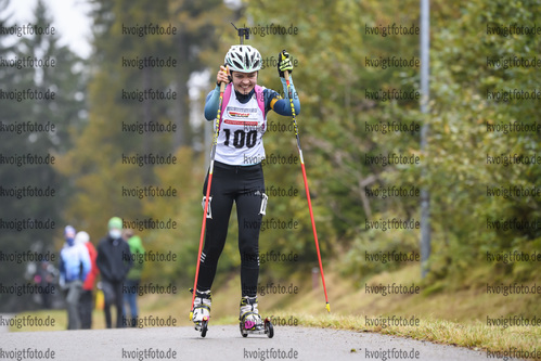 10.10.2020, xkvx, Biathlon, Deutschlandpokal Notschrei, Sprint - weiblich, v.l. Jule Schelb