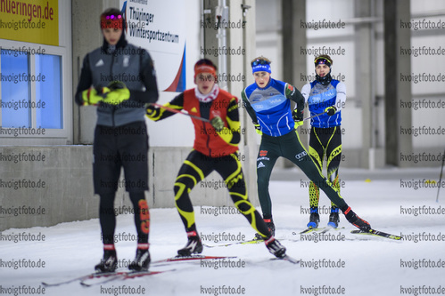 26.10.2020, xkvx, Wintersport - Biathlon Training Oberhof - Skihalle, v.l. Domenic Endler (Germany) und Janik Loew (Germany)