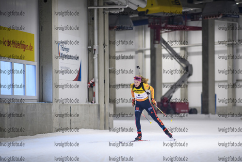 27.10.2020, xkvx, Biathlon NK2 Testwettkampf Oberhof - Skihalle, v.l. Charlotte Gallbronner (Germany)