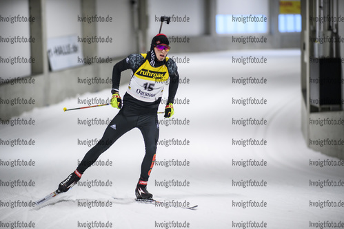 27.10.2020, xkvx, Biathlon NK2 Testwettkampf Oberhof - Skihalle, v.l. Elias Asal (Germany)