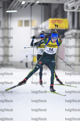 27.10.2020, xkvx, Biathlon NK2 Testwettkampf Oberhof - Skihalle, v.l. Domenic Endler (Germany)
