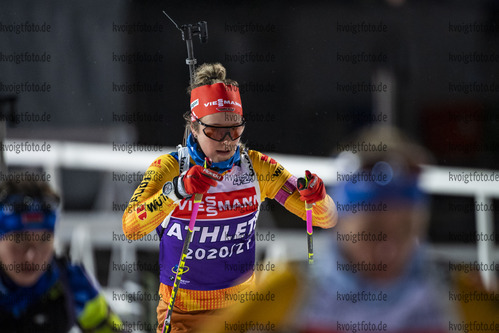 26.11.2020, xkvx, Biathlon IBU Weltcup Kontiolahti, Training Damen und Herren, v.l. Sophia Schneider (Germany) in aktion / in action competes