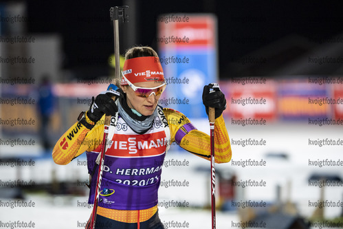 27.11.2020, xkvx, Biathlon IBU Weltcup Kontiolahti, Training Damen und Herren, v.l. Denise Herrmann (Germany) in aktion / in action competes