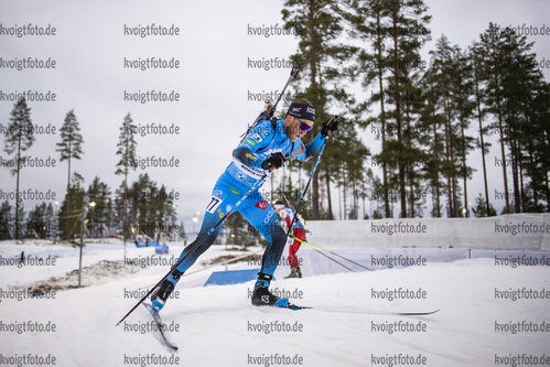 28.11.2020, xkvx, Biathlon IBU Weltcup Kontiolahti, Einzel Herren, v.l. Antonin Guigonnat (France) in aktion / in action competes