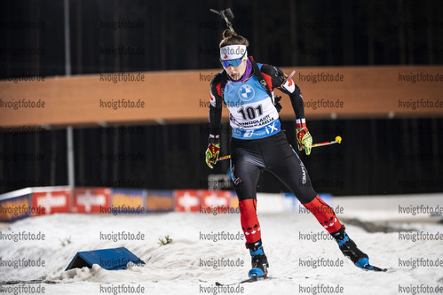 28.11.2020, xkvx, Biathlon IBU Weltcup Kontiolahti, Einzel Damen, v.l. Megan Bankes (Canada) in aktion / in action competes