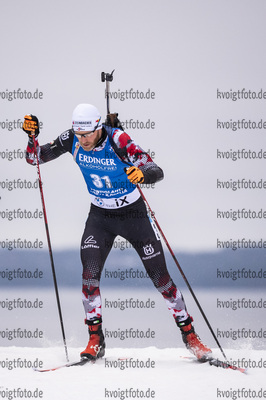 29.11.2020, xkvx, Biathlon IBU Weltcup Kontiolahti, Sprint Herren, v.l. Simon Eder (Austria) in aktion / in action competes