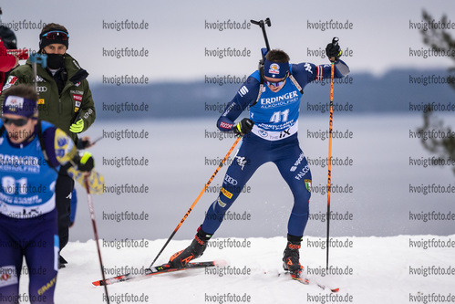 29.11.2020, xkvx, Biathlon IBU Weltcup Kontiolahti, Sprint Herren, v.l. Didier Bionaz (Italy) in aktion / in action competes