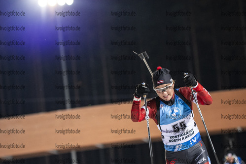 29.11.2020, xkvx, Biathlon IBU Weltcup Kontiolahti, Sprint Damen, v.l. Annija Keita Sabule (Latvia) in aktion / in action competes