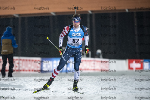 03.12.2020, xkvx, Biathlon IBU Weltcup Kontiolahti, Sprint Herren, v.l. Sean Doherty (United States) in aktion / in action competes