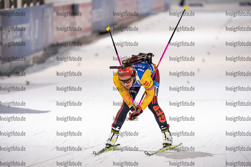 03.12.2020, xkvx, Biathlon IBU Weltcup Kontiolahti, Sprint Damen, v.l. Sophia Schneider (Germany) im Ziel / in the finish