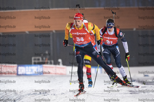 05.12.2020, xkvx, Biathlon IBU Weltcup Kontiolahti, Verfolgung Herren, v.l. Lucas Fratzscher (Germany) in aktion / in action competes
