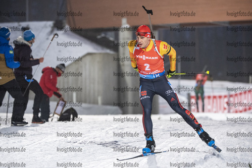 05.12.2020, xkvx, Biathlon IBU Weltcup Kontiolahti, Verfolgung Herren, v.l. Arnd Peiffer (Germany) in aktion / in action competes
