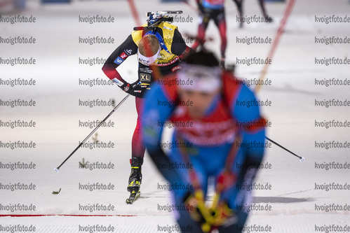 05.12.2020, xkvx, Biathlon IBU Weltcup Kontiolahti, Verfolgung Herren, v.l. Johannes Thingnes Boe (Norway) im Ziel / in the finish