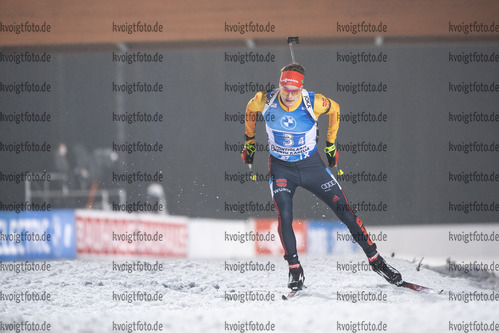 06.12.2020, xkvx, Biathlon IBU Weltcup Kontiolahti, Staffel Herren, v.l. Benedikt Doll (Germany) in aktion / in action competes
