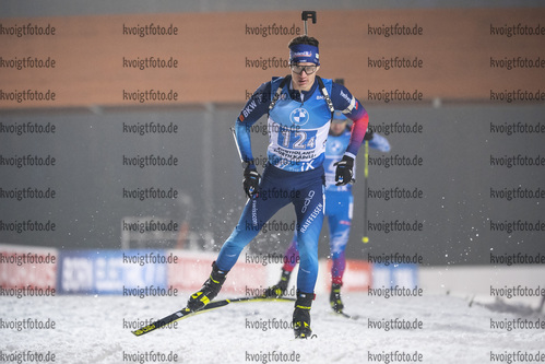 06.12.2020, xkvx, Biathlon IBU Weltcup Kontiolahti, Staffel Herren, v.l. Niklas Hartweg (Switzerland) in aktion / in action competes