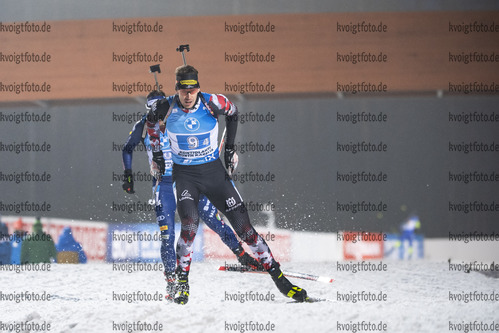 06.12.2020, xkvx, Biathlon IBU Weltcup Kontiolahti, Staffel Herren, v.l. Julian Eberhard (Austria) in aktion / in action competes